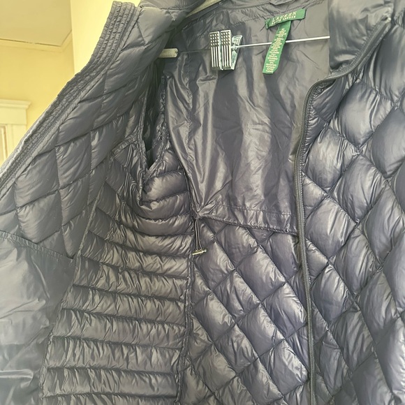 Ralph Lauren navy quilted puffer coat - Picture 4 of 4